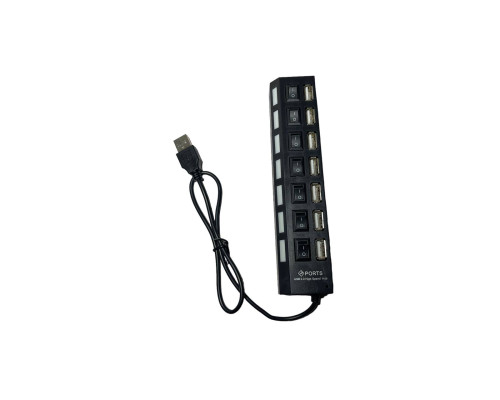 Хаб USB 2.0 7-ми портовий, концентратор розширення комп'ютерний USB подовжувач