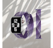 Ремінець для смарт-годинника Apple Watch плетений нейлоновий Purple - White 42mm / 44mm / 45mm / 49mm розмір L (155 mm)