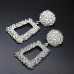 Сережки жіночі (біжутерія) Oxa об'ємні (2909) silver