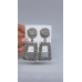 Сережки жіночі (біжутерія) Oxa об'ємні (2909) silver