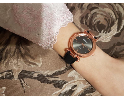 Жіночий наручний годинник кварцевий Oxa Black 2789