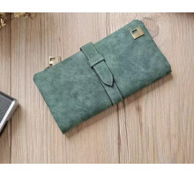 Гаманець клатч жіночий під нубук Oxa зелений