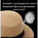 Жіночий сонцезахисний солом'яний капелюх канотьє Oxa кремовий (56-10)