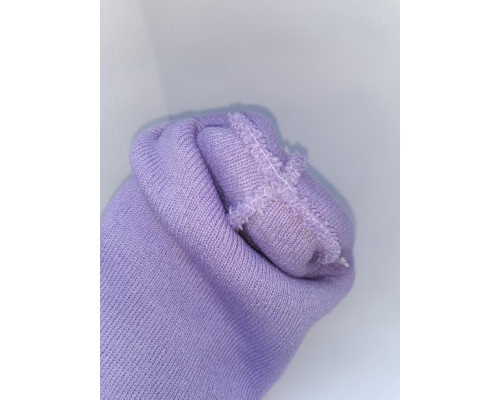 Шапка осіння в'язана яскрава одноколірна, Бузкова (One Size)