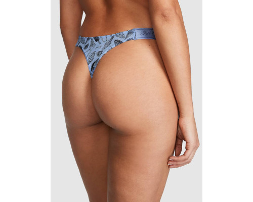 Жіночі трусики Victoria's Secret LOGO COTTON HIGH-LEG S сині