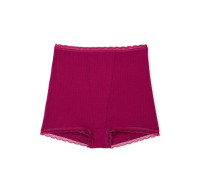Трусики шорти жіночі Victoria's Secret Cotton High Waist Shortie Claret М бордові