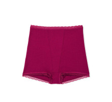 Трусики шорти жіночі Victoria's Secret Cotton High Waist Shortie Claret М бордові