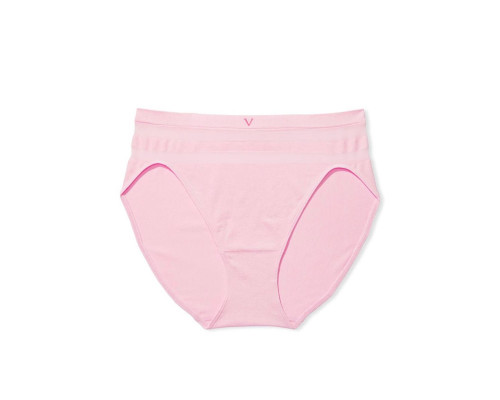 Трусики жіночі безшовні в прозору смужку Victoria's Secret S рожеві