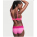 Бавовняні жіночі трусики Victoria's Secret Lace Waist Cotton Hiphugger Panty XS Рожеві