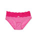 Бавовняні жіночі трусики Victoria's Secret Lace Waist Cotton Hiphugger Panty XS Рожеві