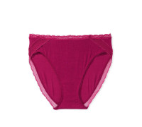 Трусики жіночі сліпи Victoria's Secret S з мереживом бордові
