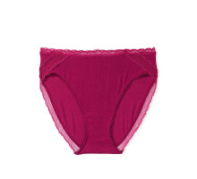 Трусики жіночі сліпи Victoria's Secret S з мереживом бордові