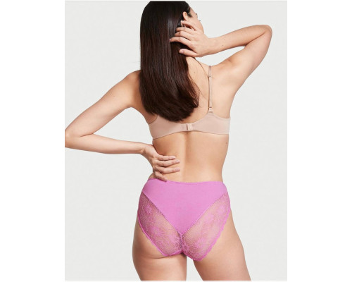 Бавовняні Трусики Сліпи Victoria's Secret S Рожеві з мереживом