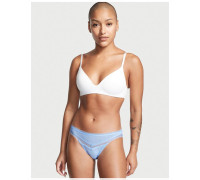Трусики Бікіні Victoria's Secret S Блакитні з мереживом та сіточкою