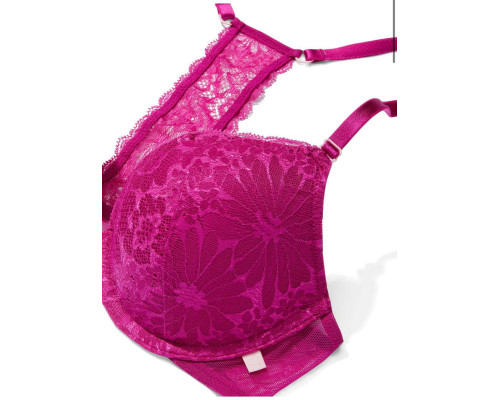Бюстгальтер жіночий Victoria's Secret Push Up 32 В колір рожевий мереживна спинка