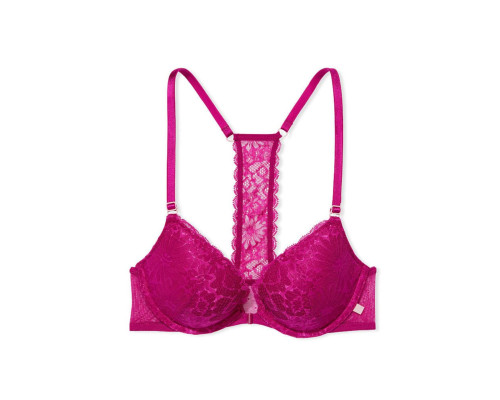 Бюстгальтер жіночий Victoria's Secret Push Up 32 В колір рожевий мереживна спинка