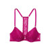 Бюстгальтер жіночий Victoria's Secret Push Up 32 В колір рожевий мереживна спинка