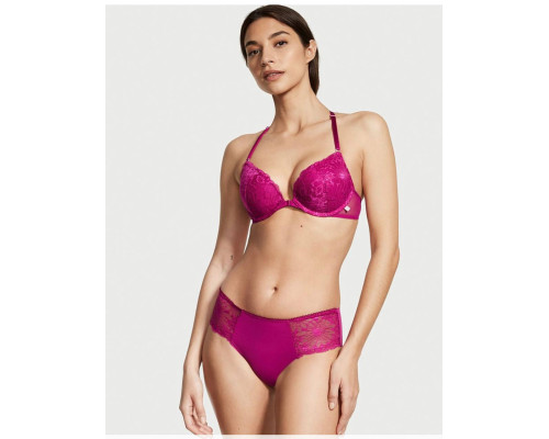 Бюстгальтер жіночий Victoria's Secret Push Up 32 В колір рожевий мереживна спинка