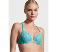 Бюстгальтер жіночий Victoria's Secret Push Up 34 А колір блакитний мереживна спинка