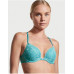Бюстгальтер жіночий Victoria's Secret Push Up 34 А колір блакитний мереживна спинка