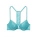 Бюстгальтер жіночий Victoria's Secret Push Up 34 А колір блакитний мереживна спинка