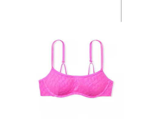 Жіночий комплект білизни PINK BRALETTES & BRA TOPS MESH PUSH-UP BRALETTE рожевий (М)