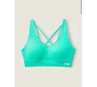 Бюстгальтер Топ спортивний без кісточок Victoria's Secret Pink Active S колір бірюзовий