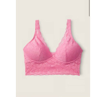 Бюстгальтер бралет без кісточок мереживний Victoria's Secret S Рожевий
