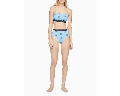 Комплект білизни (топ S + трусики стрінги S) Calvin Klein CK ONE блакитний