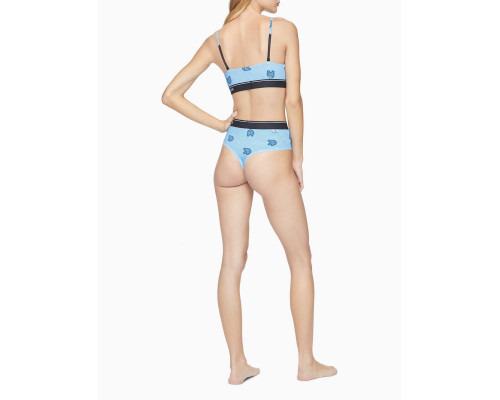 Комплект білизни (топ S + трусики стрінги S) Calvin Klein CK ONE блакитний