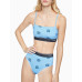 Комплект білизни (топ S + трусики стрінги S) Calvin Klein CK ONE блакитний