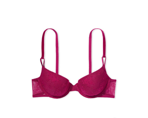 Бюстгальтер жіночий Victoria's Secret з мереживом 32 ​​В колір бордо