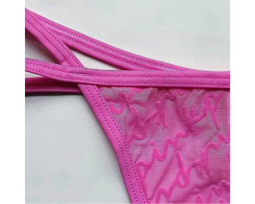 Жіночий комплект білизни PINK BRALETTES & BRA TOPS MESH PUSH-UP BRALETTE рожевий (М)