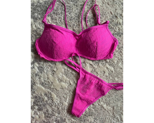 Жіночий комплект білизни PINK BRALETTES & BRA TOPS MESH PUSH-UP BRALETTE рожевий (М)