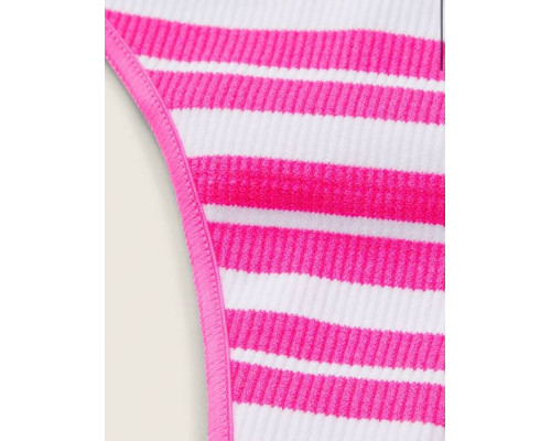 Трусики-танга жіночі Victoria's Secret PINK S Рожеві в смужку