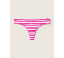 Трусики-танга жіночі Victoria's Secret PINK L Рожеві в смужку