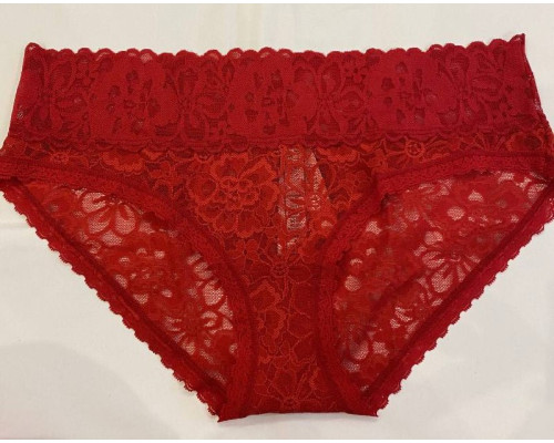 Трусики жіночі сліпи мереживні Victoria's Secret S Червоні