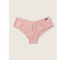 Трусики жіночі Cotton Cheekster Panty Peach Victoria's Secret Pink М світло-рожеві