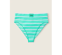 Трусики Бікіні Victoria's Secret PINK High Waist Rib Bikini Panty М смужка