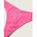 Трусики Victoria's Secret Pink Cotton Thong Underwear М рожеві зі стразами