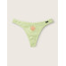 Трусики Victoria's Secret Pink Cotton Thong Underwear S салатові з мушлею