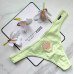 Трусики Victoria's Secret Pink Cotton Thong Underwear S салатові з мушлею