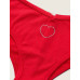 Бавовняні жіночі трусики Victoria's Secret PINK - Red Pepper Rib М Червоні