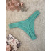 Трусики Victoria's Secret Pink Cotton Thong Underwear М зелені зі стразами