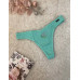 Трусики Victoria's Secret Pink Cotton Thong Underwear М зелені зі стразами