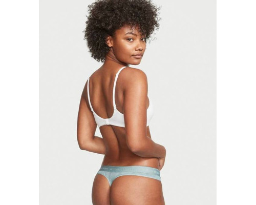 Жіночі трусики Victoria's Secret в рубчик стрінги S зелені