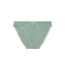 Жіночі котонові трусики Victoria's Secret в рубчик бікіні S зелені