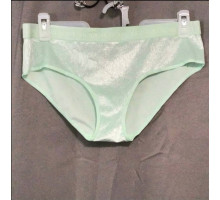 Трусики жіночі Хіпхаггер Victoria's Secret Logo Cotton Hiphugger Panty Салатові з люрексом S