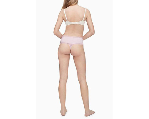 Трусики стрінги з високою посадкою Calvin Klein з модала рожеві S