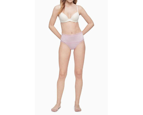 Трусики стрінги з високою посадкою Calvin Klein з модала рожеві S